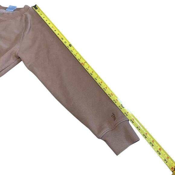 TNA Aritzia Cozy Fleece Perfect Fit Hoodie Sweatshirt Women M Beige Pullover - Picture 11 of 11